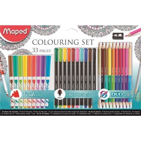 Maped Set de dibujo mandalas 33 piezas colores surtidos